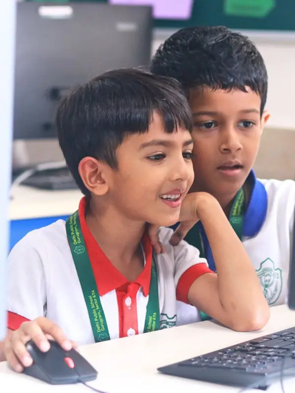 Students in a smart classroom