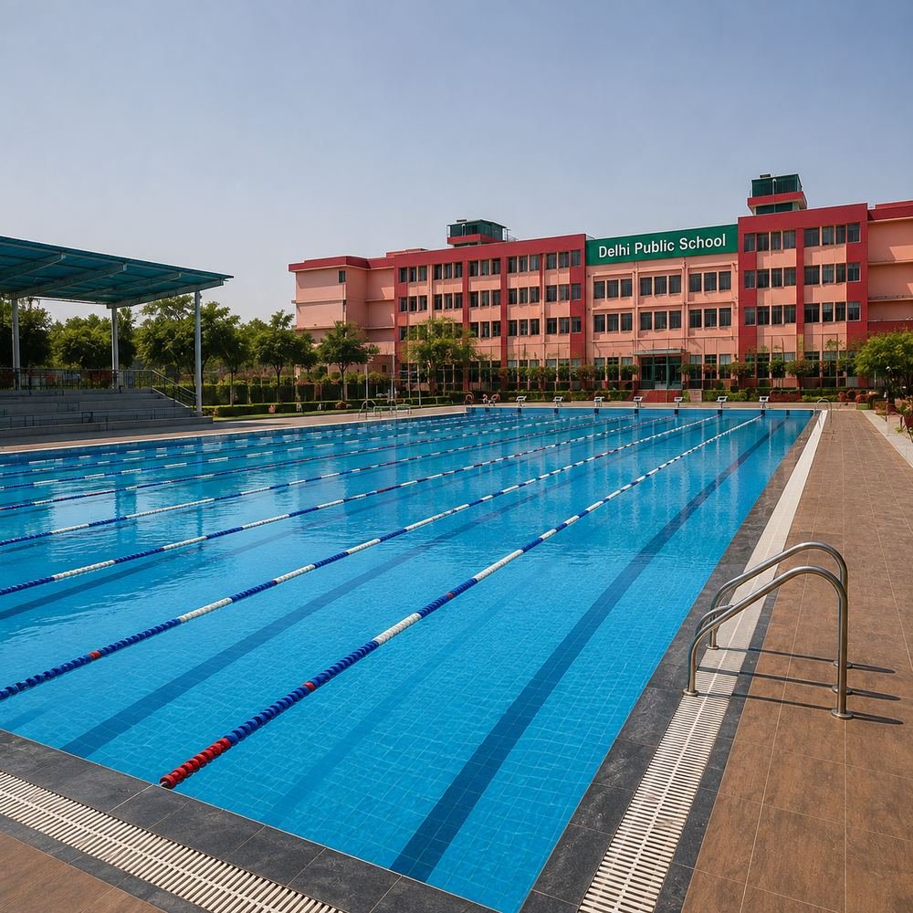 Olympic-size swimming pool on the DPS Gurugram campus