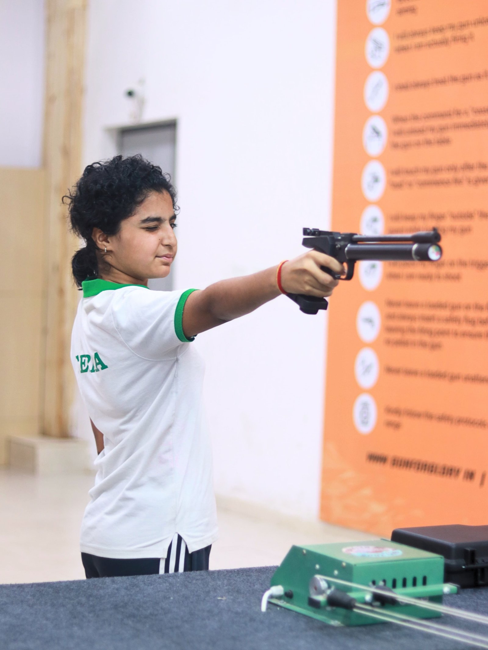 Students training at the shooting range
