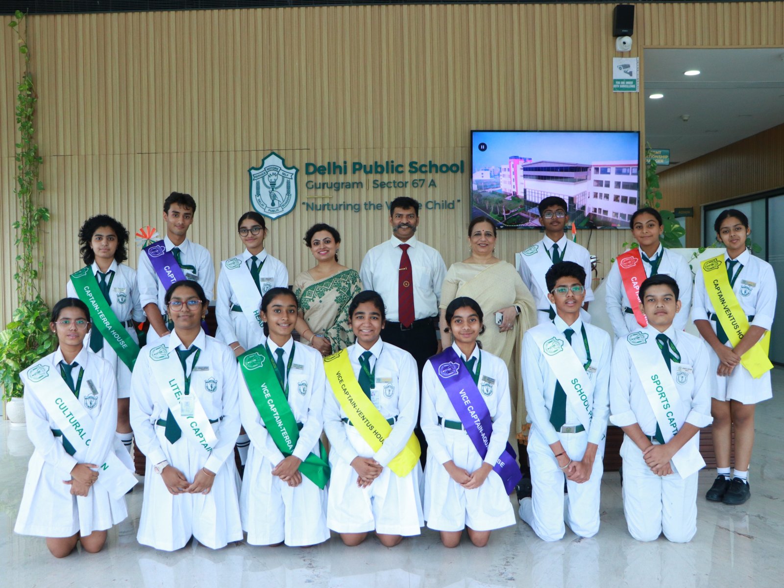Students participating in a school stage presentation